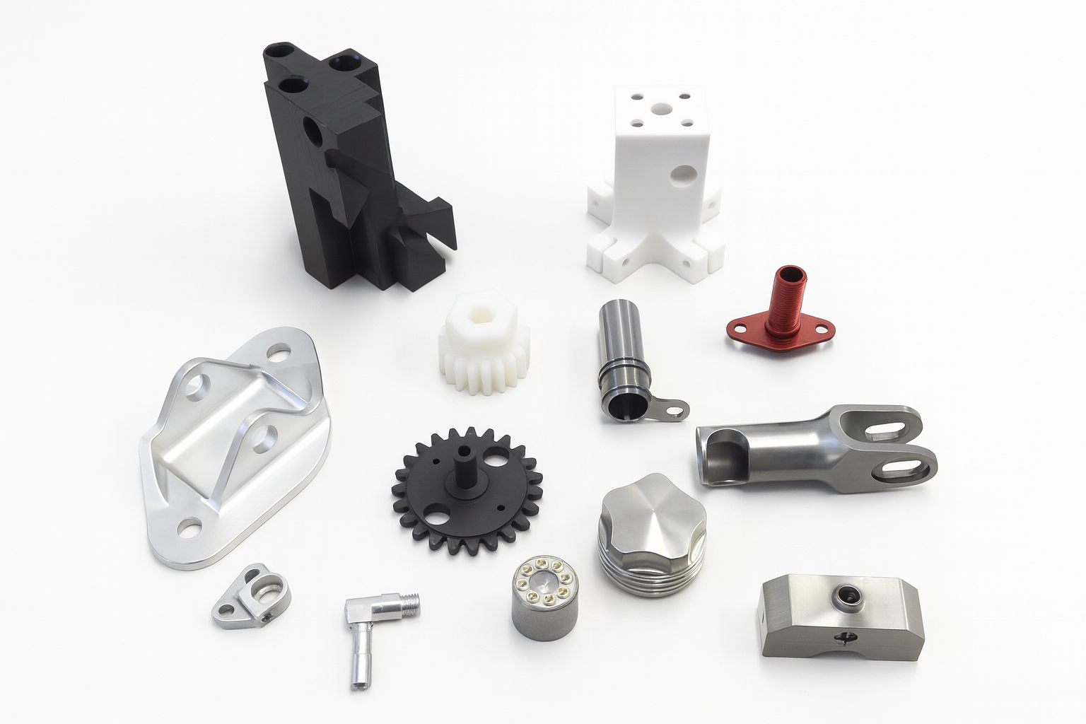 Beispielteile – CNC-Kunststoffteile (POM/PA/PE)